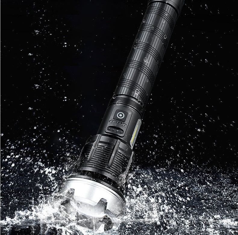 USB Rechargeable Strong Light Outdoor Flashlight