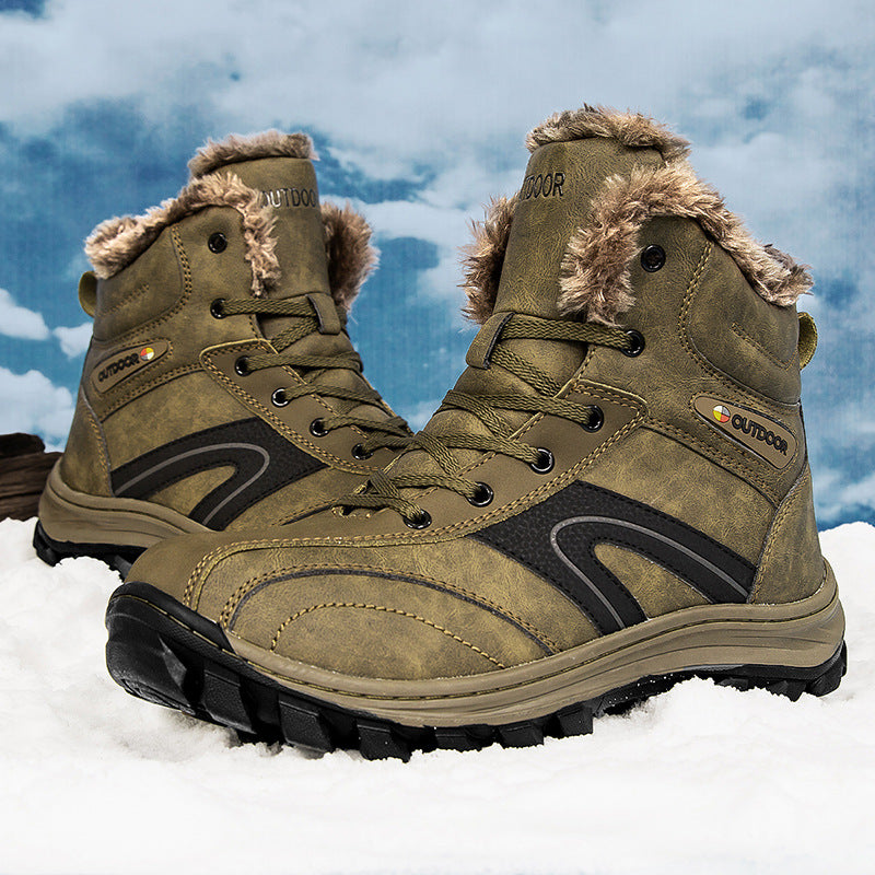 Plus Size Winter Velvet Warm Cotton Hiking Boots