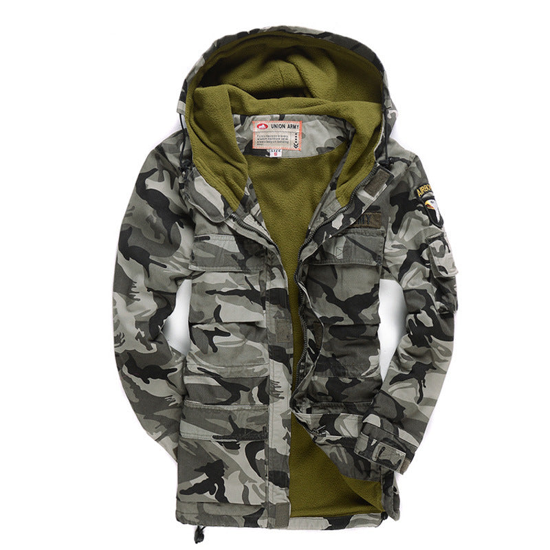 Men’s Camouflage Cotton Casual Warm Windbreaker Jacket