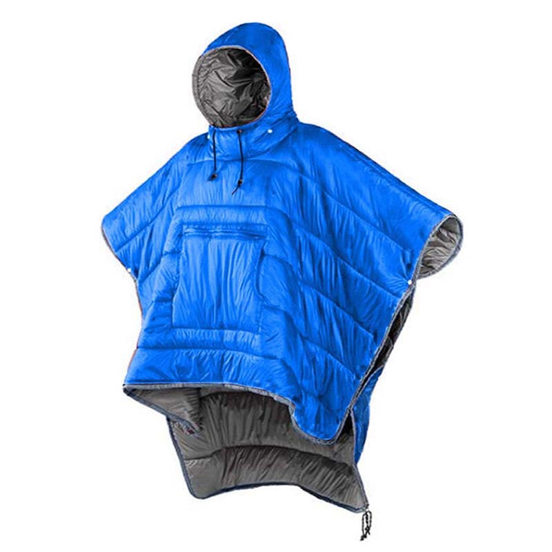 Outdoor Wearable Cloak Sleeping Bag Camping Cape Shawl Blanket