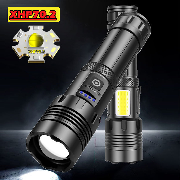 Rechargeable Strong Light Outdoor Camping Emergency Flashlight