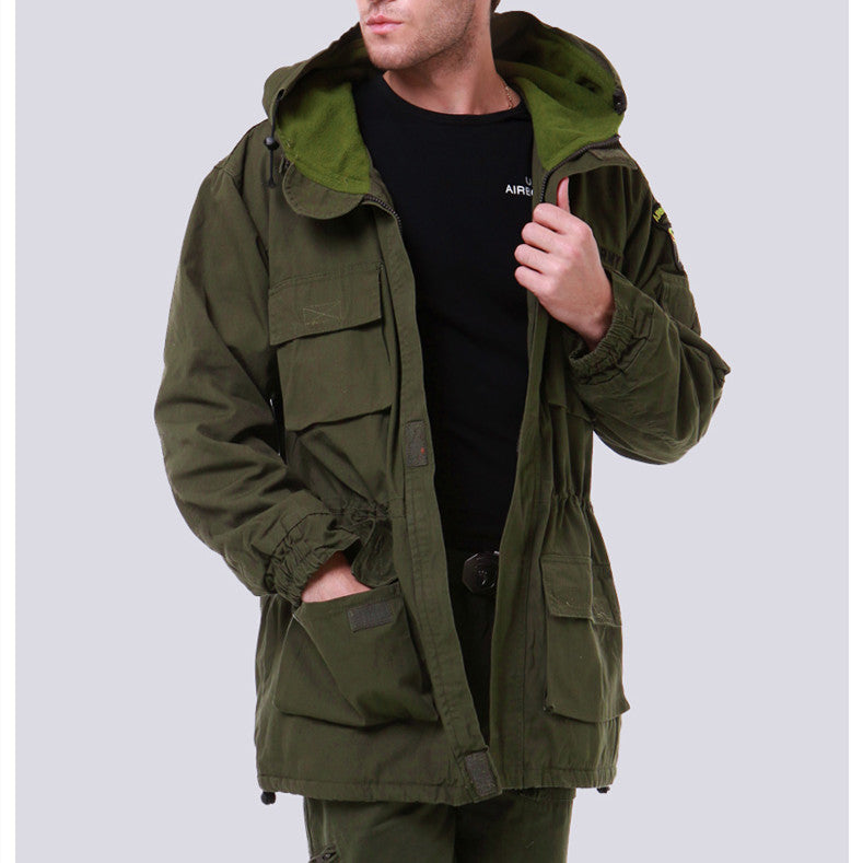 Men’s Camouflage Cotton Casual Warm Windbreaker Jacket