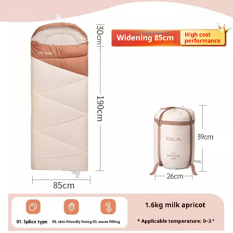 Outdoor Camping Thickened Cold Protection Warm Travel Sleeping Bag
