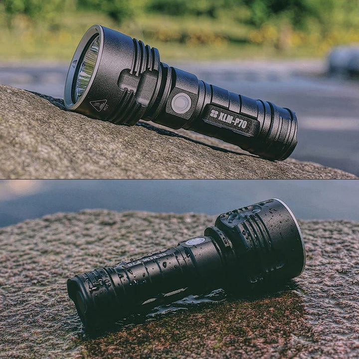 Super Bright Rechargeable LED Focus Flashlight Outdoor Xenon Lamp