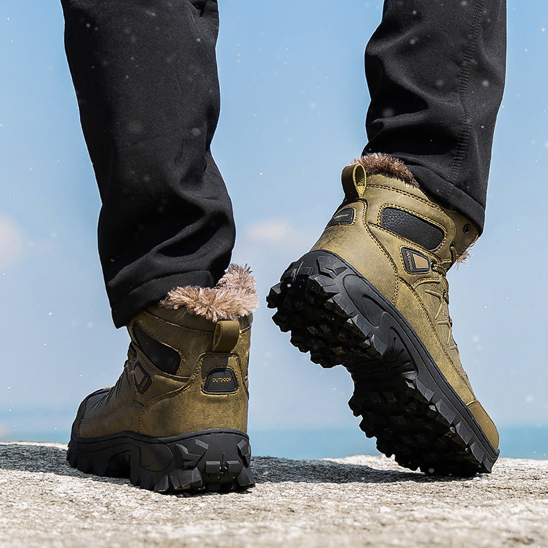 Men's Plus Size Warm High-Top Outdoor Cotton Shoes