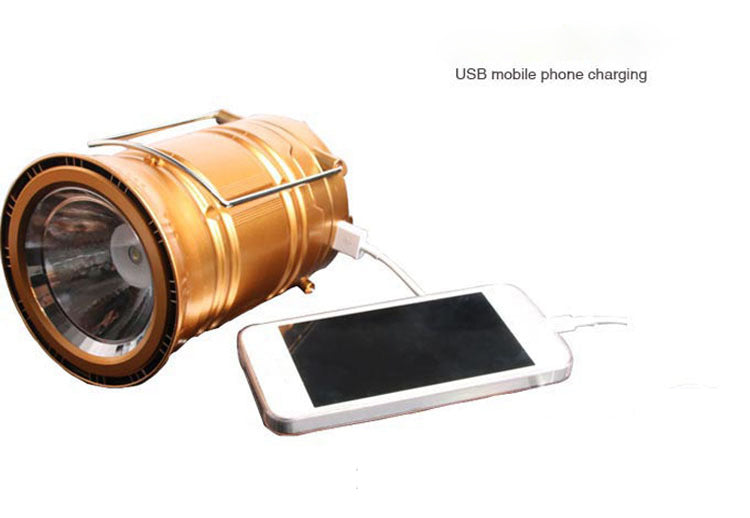 New Solar Charging Multifunctional Telescopic Camping Lantern For Outdoor Tent Use