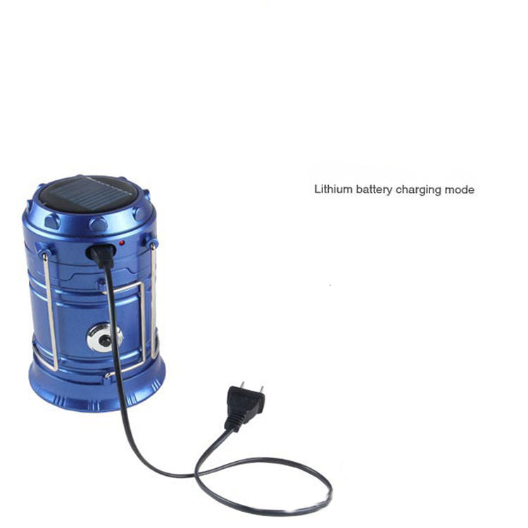 New Solar Charging Multifunctional Telescopic Camping Lantern For Outdoor Tent Use
