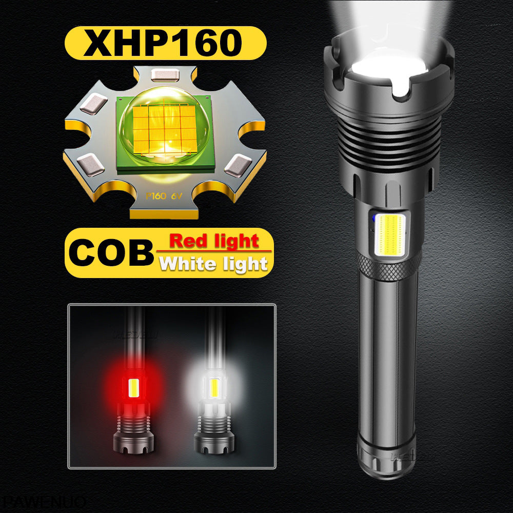 Rechargeable Strong Light Outdoor Camping Emergency Flashlight