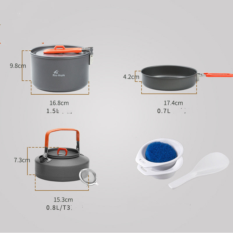 Fire Maple Feast 2 Portable Outdoor Camping Cookware Set For 2–3 People