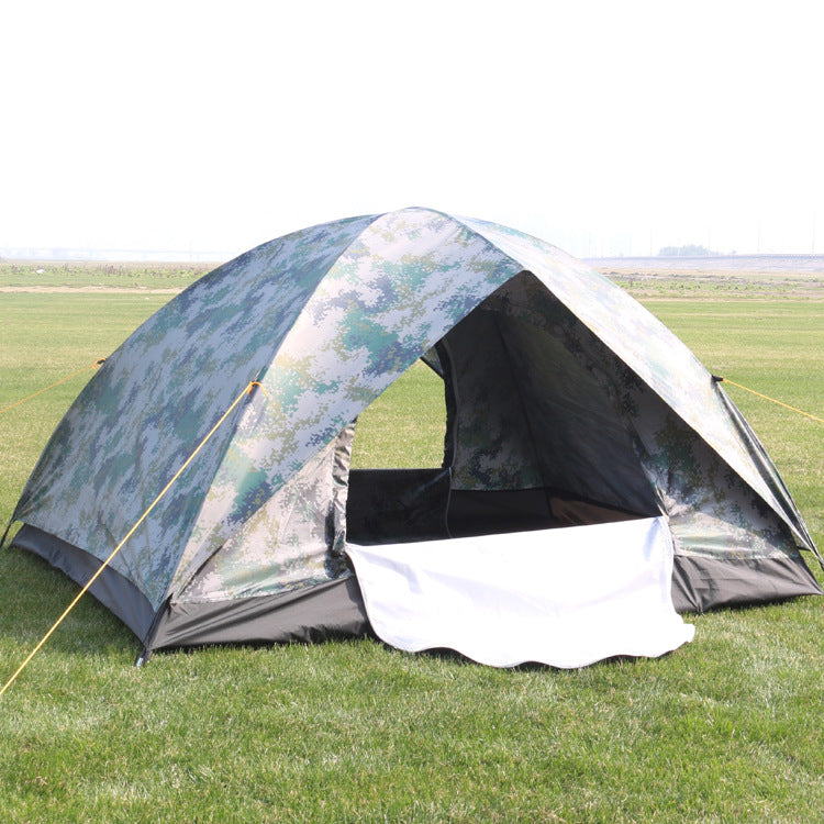 Outdoor Camouflage 3-4 Person Mountaineering And Beach Camping Tent