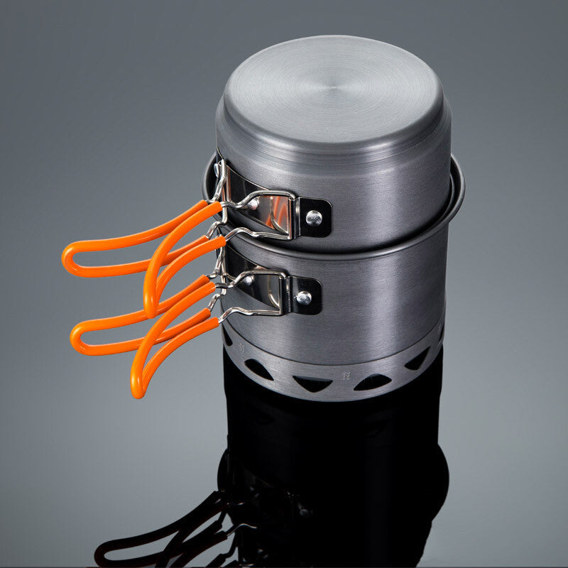 Outdoor Heat-Collecting Single Pot Camping Cookware For Mountaineering
