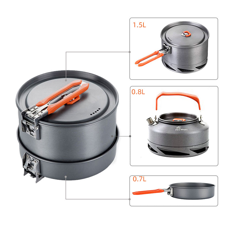 Portable Outdoor Camping Cookware And Picnic Heat Set