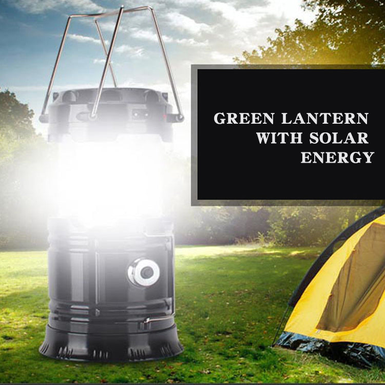 New Solar Charging Multifunctional Telescopic Camping Lantern For Outdoor Tent Use