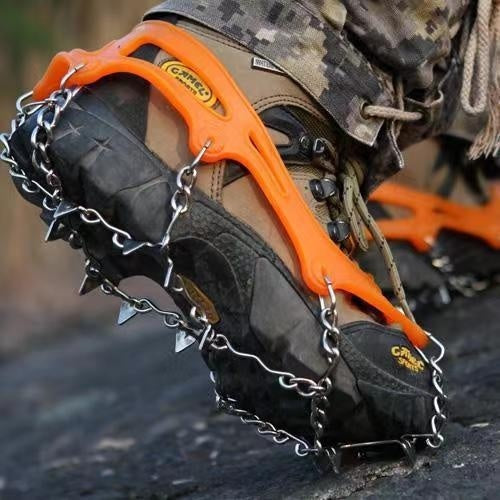 Stainless Steel Chain Crampons For Snow Climbing And Hiking Shoes
