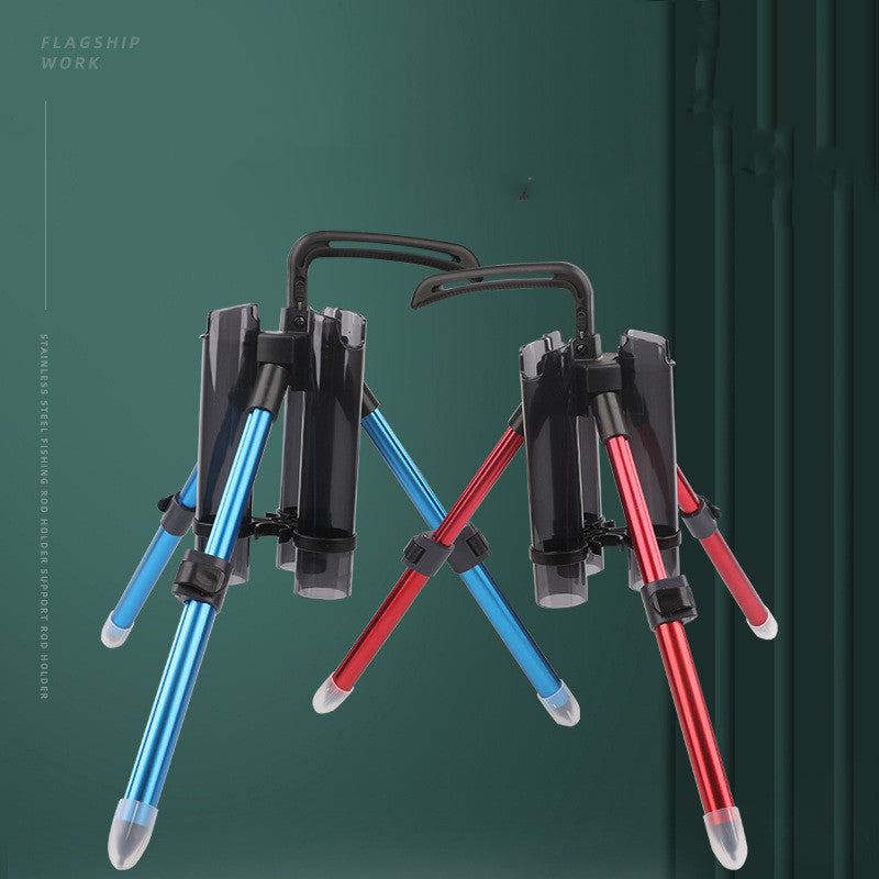 Sea Fishing Tripod Rod Stand With Casting Rod Support Bracket