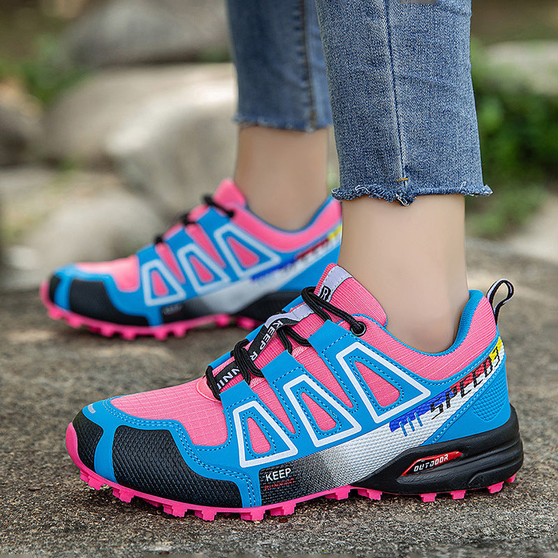 Breathable Large Size Front Lace-Up Hiking Shoes