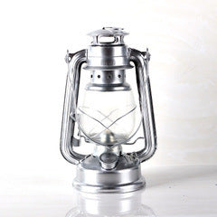 Retro Iron Kerosene-Style Portable Camping Lantern For Tent Use