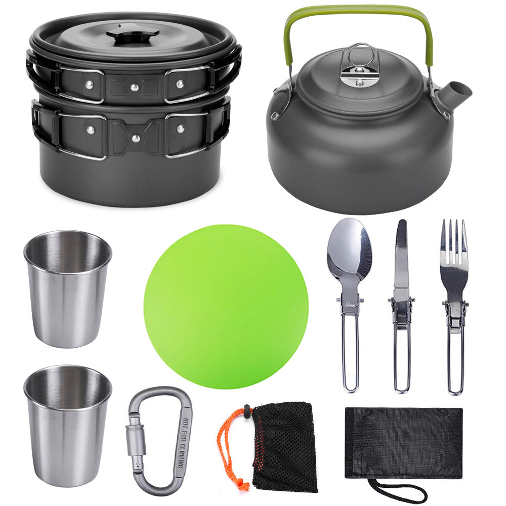 Outdoor Camping Cookware Set For Travel Hiking And Picnic