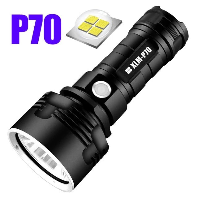 Super Bright Rechargeable LED Focus Flashlight Outdoor Xenon Lamp