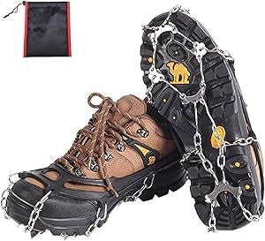 Stainless Steel Chain Crampons For Snow Climbing And Hiking Shoes