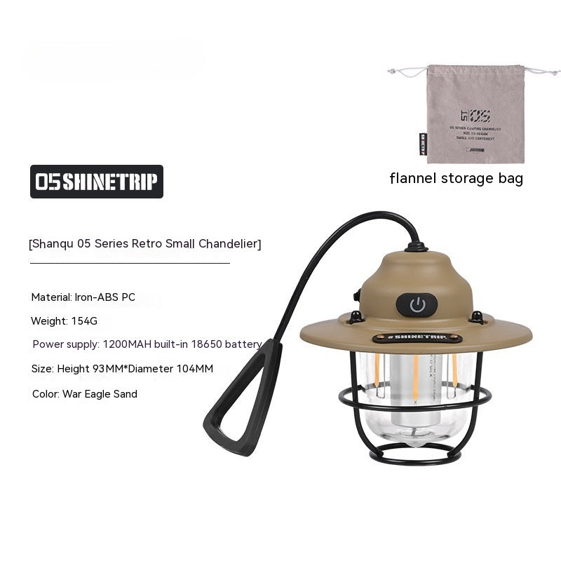 Shanqu Pine Cone Outdoor Camping Lantern Chandelier Light