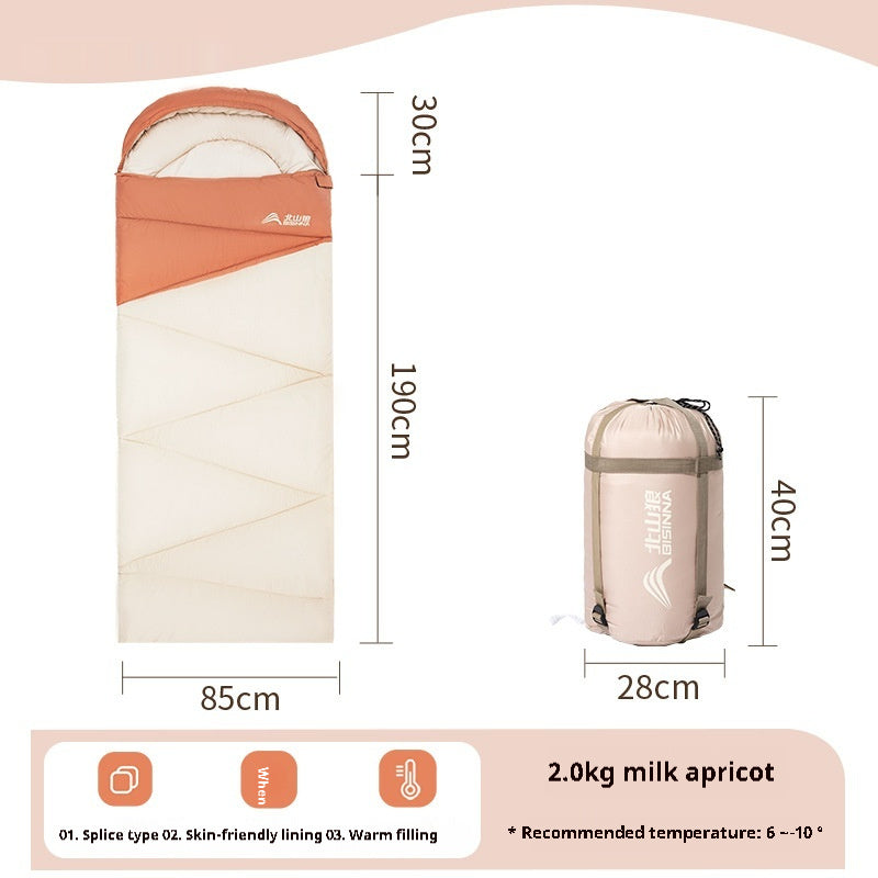 Outdoor Camping Thickened Cold Protection Warm Travel Sleeping Bag