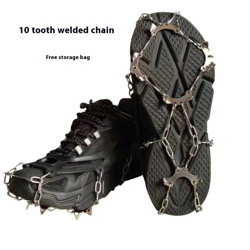 Stainless Steel Chain Crampons For Snow Climbing And Hiking Shoes