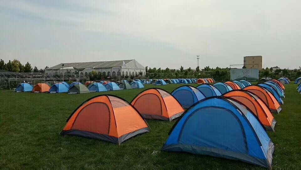 Outdoor Double-Layer Waterproof Aluminum Pole Camping Tent