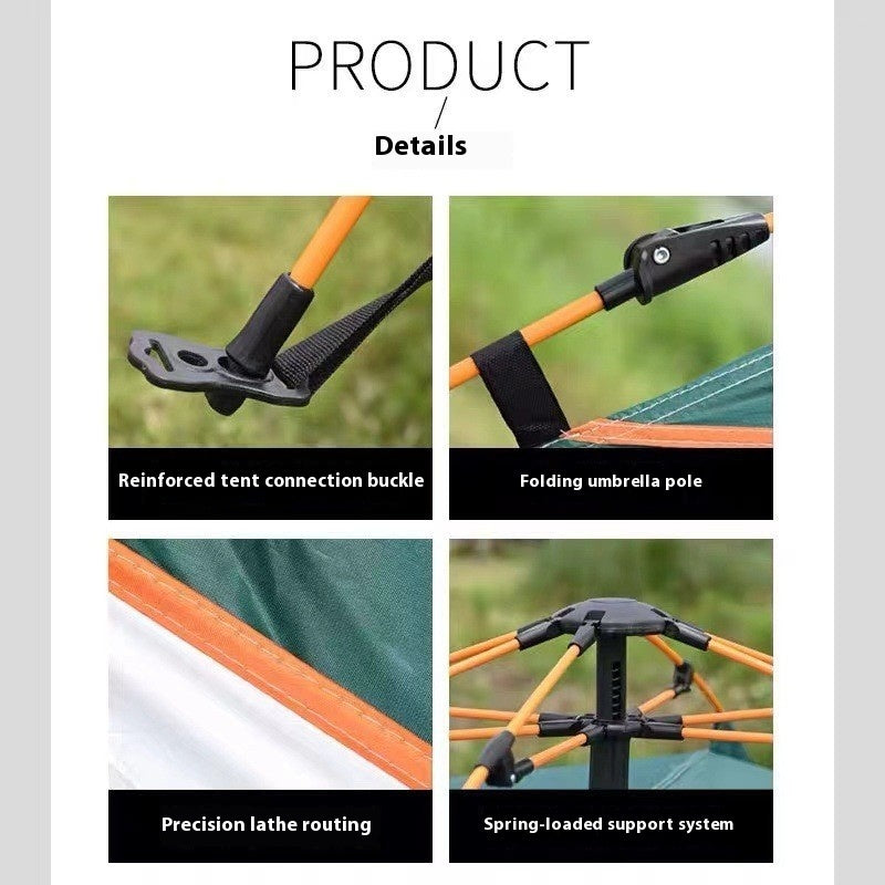 Automatic 3-4 Person Double Layer Outdoor Camping Tent Rain Sun Protection