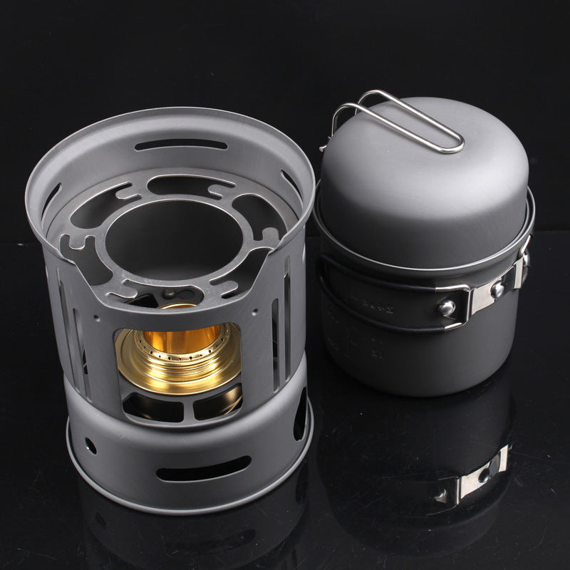 Aluminium Alloy Portable 7-Piece Camping Cookware Set For 1–2 People