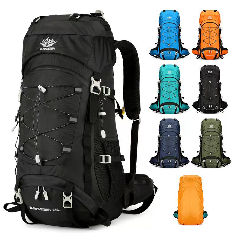 60L Large Capacity Outdoor Hiking Camping Travel Backpack