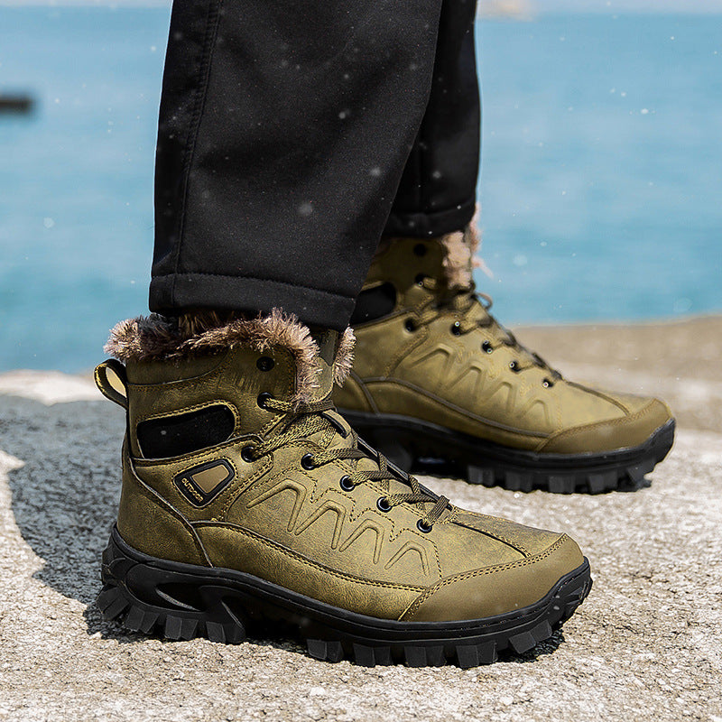 Men's Plus Size Warm High-Top Outdoor Cotton Shoes