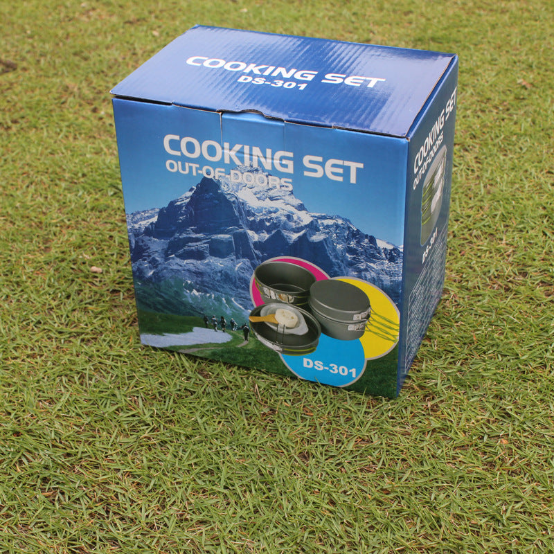 Non-Stick Outdoor Camping Cookware Set For 2–3 People