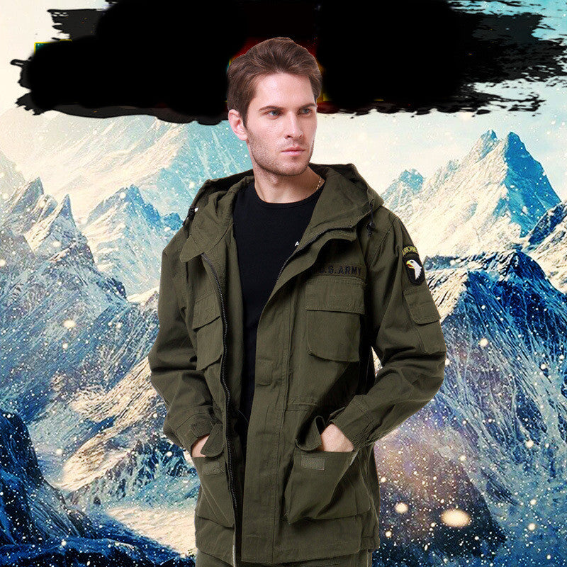 Men’s Camouflage Cotton Casual Warm Windbreaker Jacket
