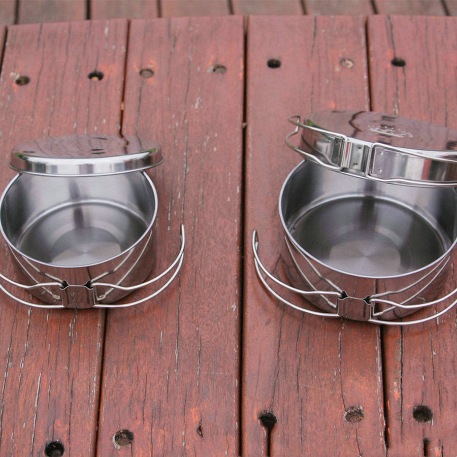 Stainless Steel Portable Outdoor Camping Cookware Set