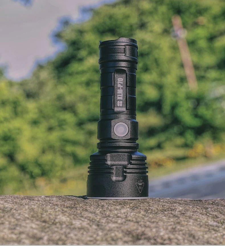 Super Bright Rechargeable LED Focus Flashlight Outdoor Xenon Lamp