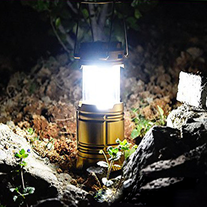 New Solar Charging Multifunctional Telescopic Camping Lantern For Outdoor Tent Use