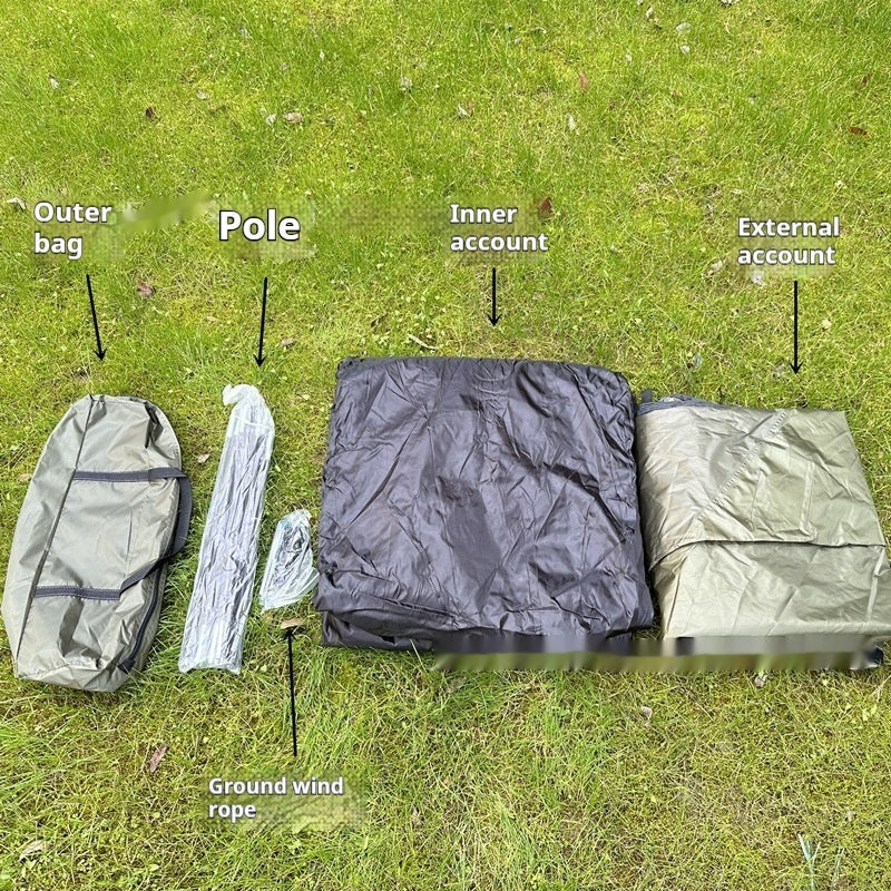 Rainproof Double-Layer Aluminum Pole Camping Tent For Family Travel