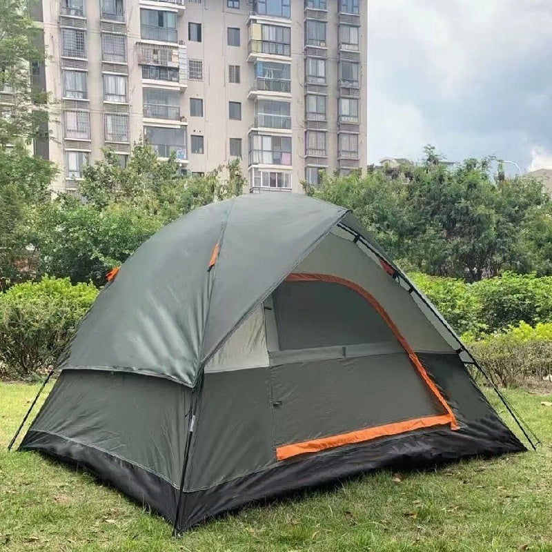 Rainproof Double-Layer Aluminum Pole Camping Tent For Family Travel