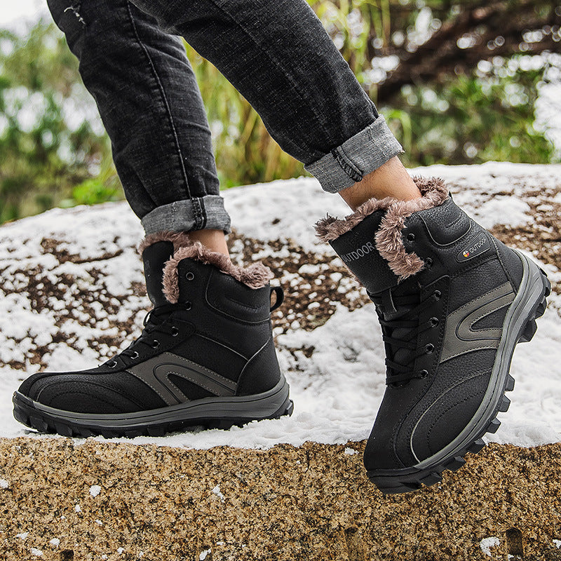 Plus Size Winter Velvet Warm Cotton Hiking Boots
