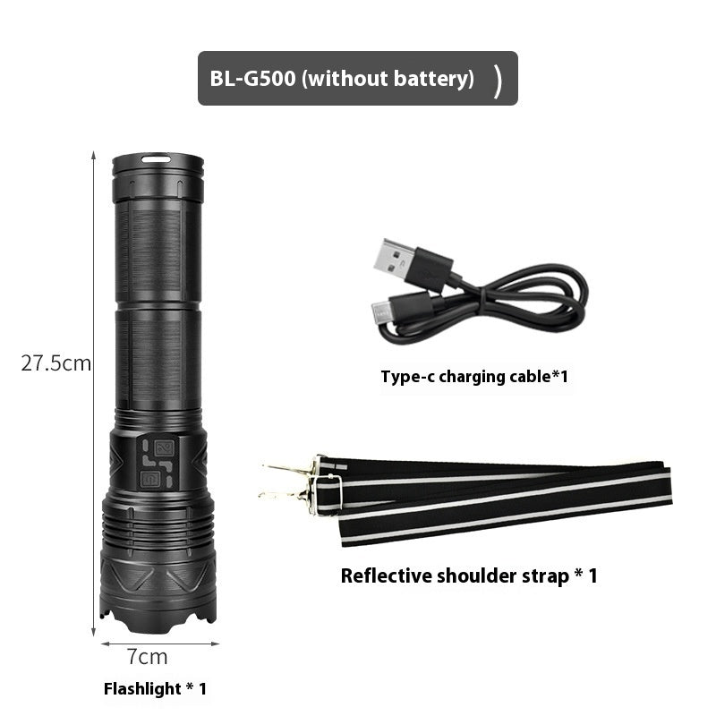Outdoor Multifunctional Zoom High-Intensity Flashlight