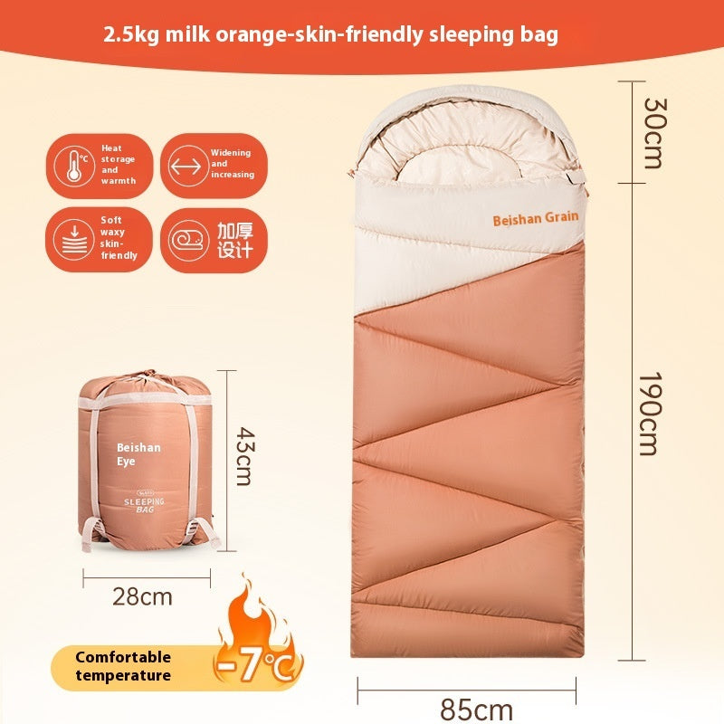Outdoor Camping Thickened Cold Protection Warm Travel Sleeping Bag