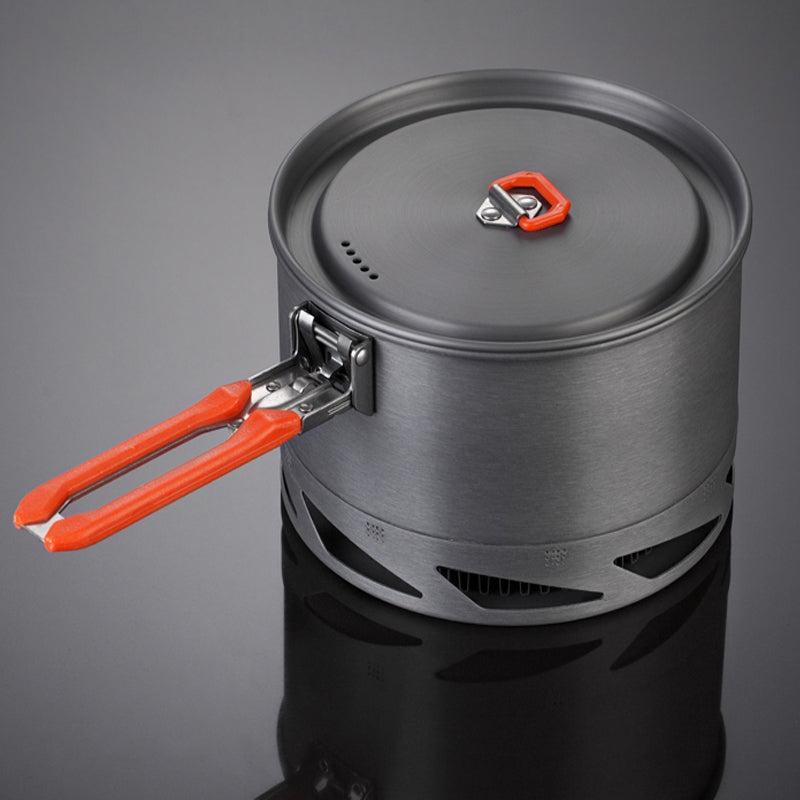 Hard Alumina Camping Cookware Set With Heat Exchanger Pot And Kettle