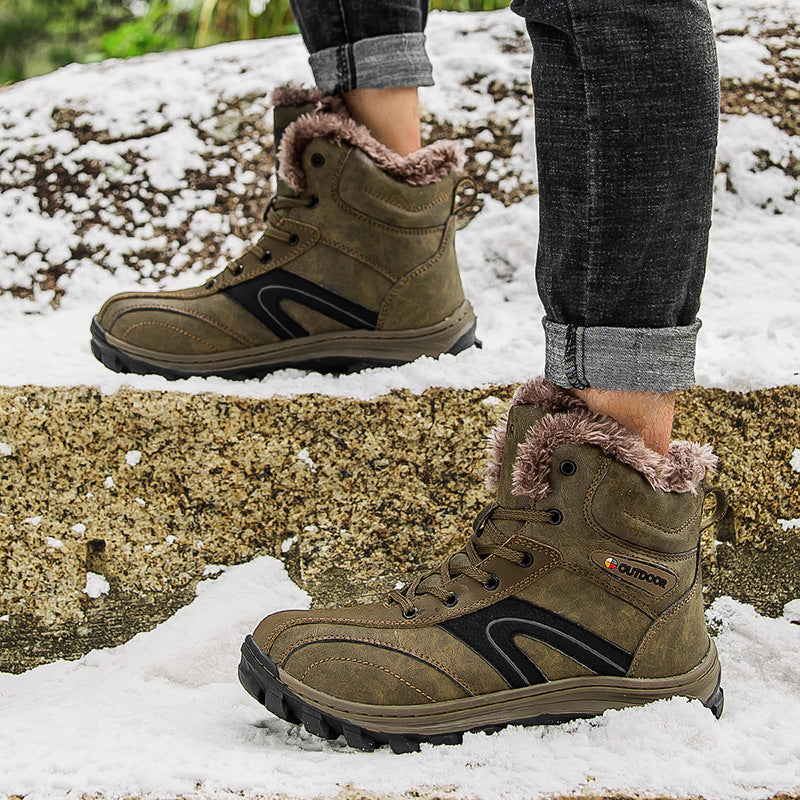 Plus Size Winter Velvet Warm Cotton Hiking Boots