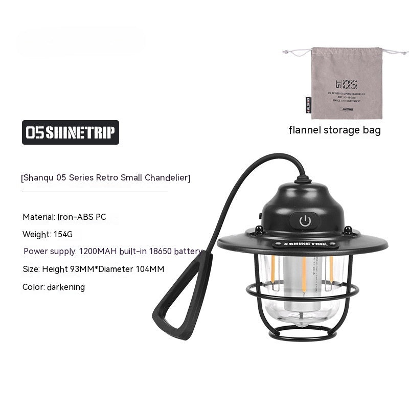 Shanqu Pine Cone Outdoor Camping Lantern Chandelier Light