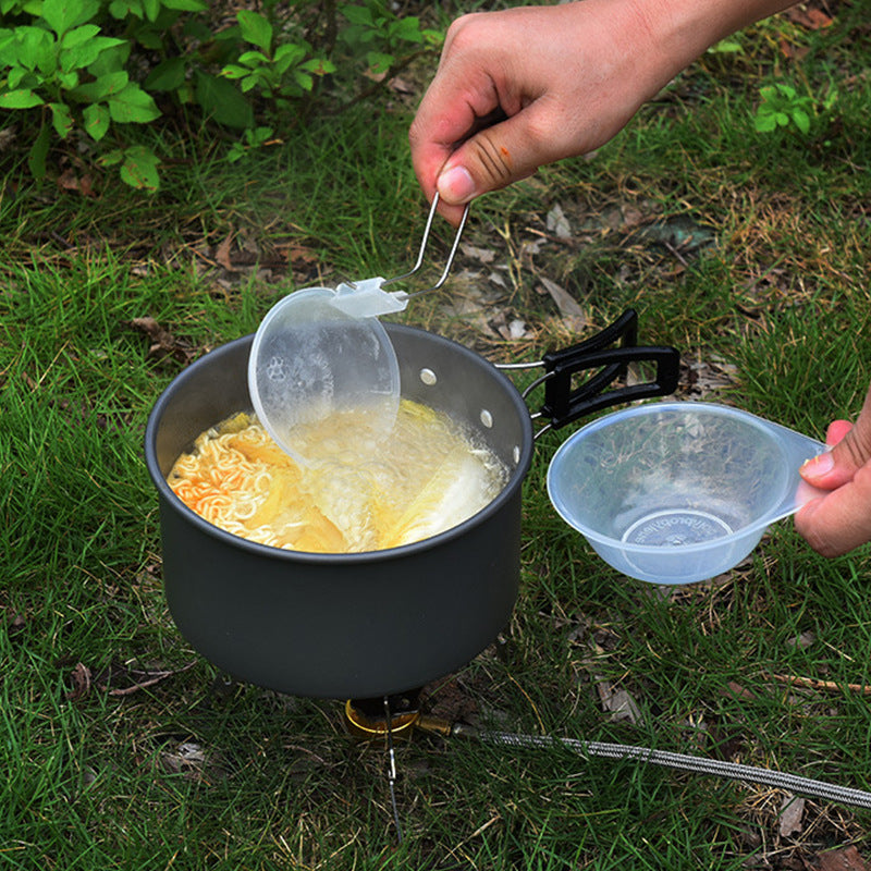 Folding Mini Camping Cookware Pot Set Combination Suit