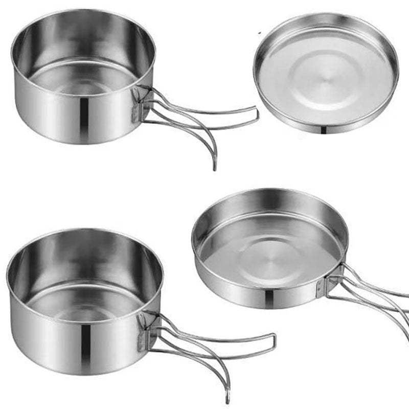 Stainless Steel Portable Outdoor Camping Cookware Set