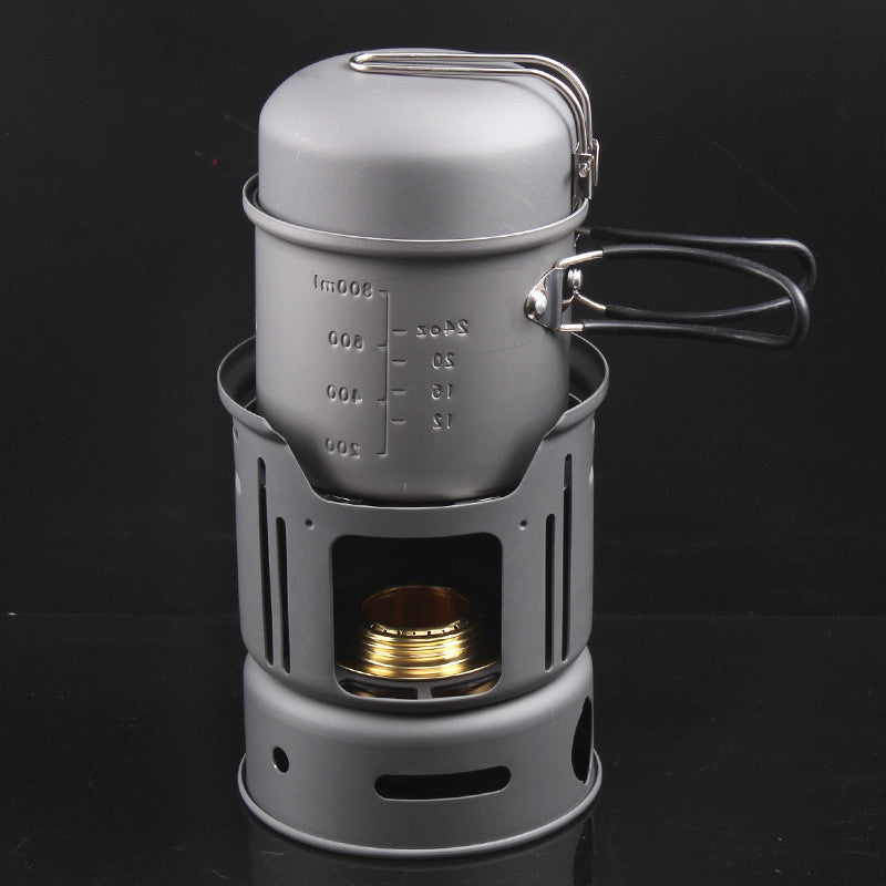 Aluminium Alloy Portable 7-Piece Camping Cookware Set For 1–2 People