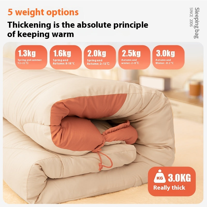 Outdoor Camping Thickened Cold Protection Warm Travel Sleeping Bag