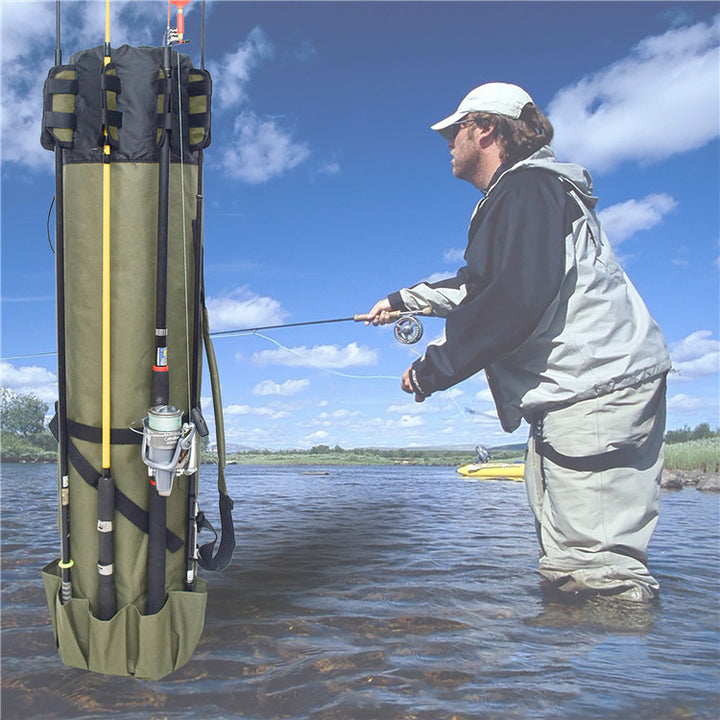 Cylindrical Fishing Rod Gear Storage Bag